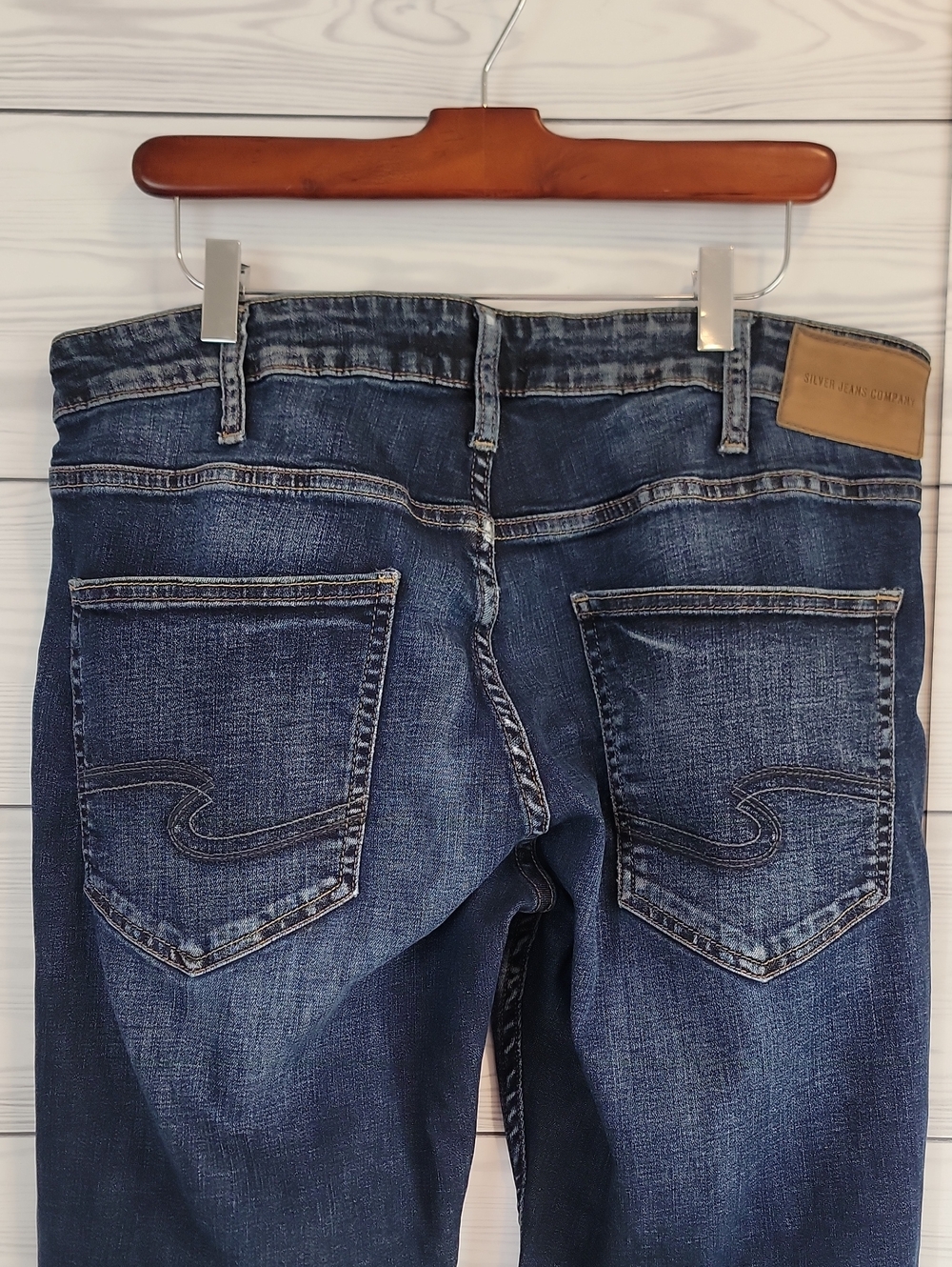 Silver Eddie Dark Indigo Denim Men’s Jean Size 33" X 30" - Picture 7 of 16